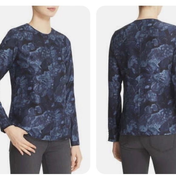 Elizabeth And James Floral Print Silk Top Romantic Size XS - Picture 3 of 9